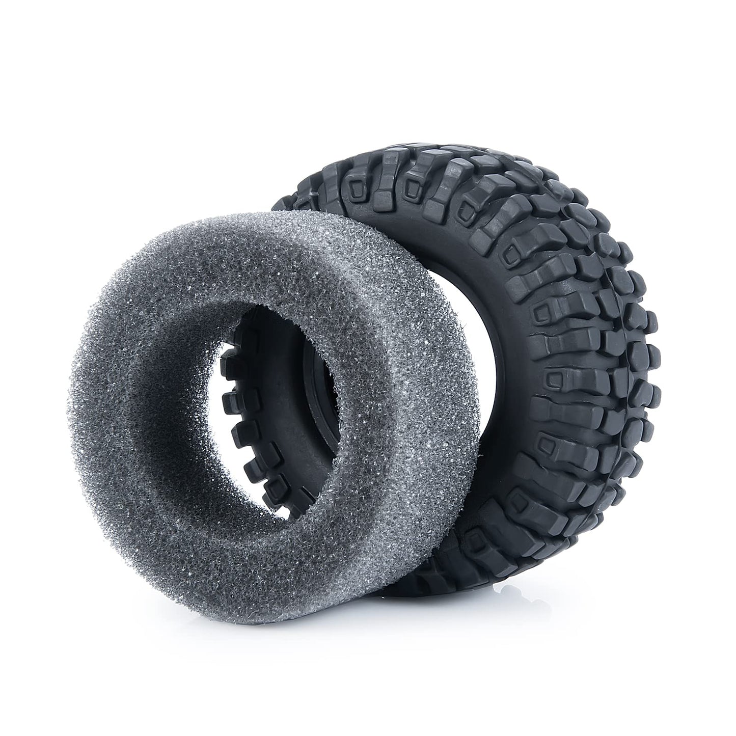 MOHERO 1.0 Crawler Tires Soft Rubber Wheel Tires 4PCS for 1/24 Axial SCX24 90081 AXI00001 AXI00002 AXI00005 AXI00006 RC Crawler