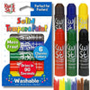 Kwik Stix Solid Tempera Paint Sticks, 6 Colors, Washable Paint Sticks for Kids, Super Quick Drying, Non-Toxic, Allergen Free, Pa