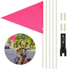 Nother 6Ft Bike Safety Flag With Pole Reflective Bike Trailer Safety Flag With Bicycle Mounting Bracket Height Visibility Bicycl