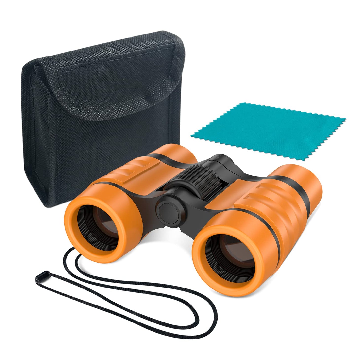 Essenson Binoculars For Kids Toys Gifts For Age 3-12 Years Old Boys Girls Kids Telescope Outdoor Toys For Sports And Outside Play Hiking, Bird Watching, Travel, Camping, Birthday Presents (Orange)