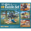 Bits And Pieces - 4-In-1 Multi-Pack - 1000 Piece Jigsaw Puzzles For Adults - 1000 Pc Puzzle Set Bundle By Artist John Sloane - 20' X 27'