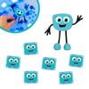 Glo Pals Blair Water-Activated Bath Toy With 6 Reusable Light-Up Cubes For Sensory Play