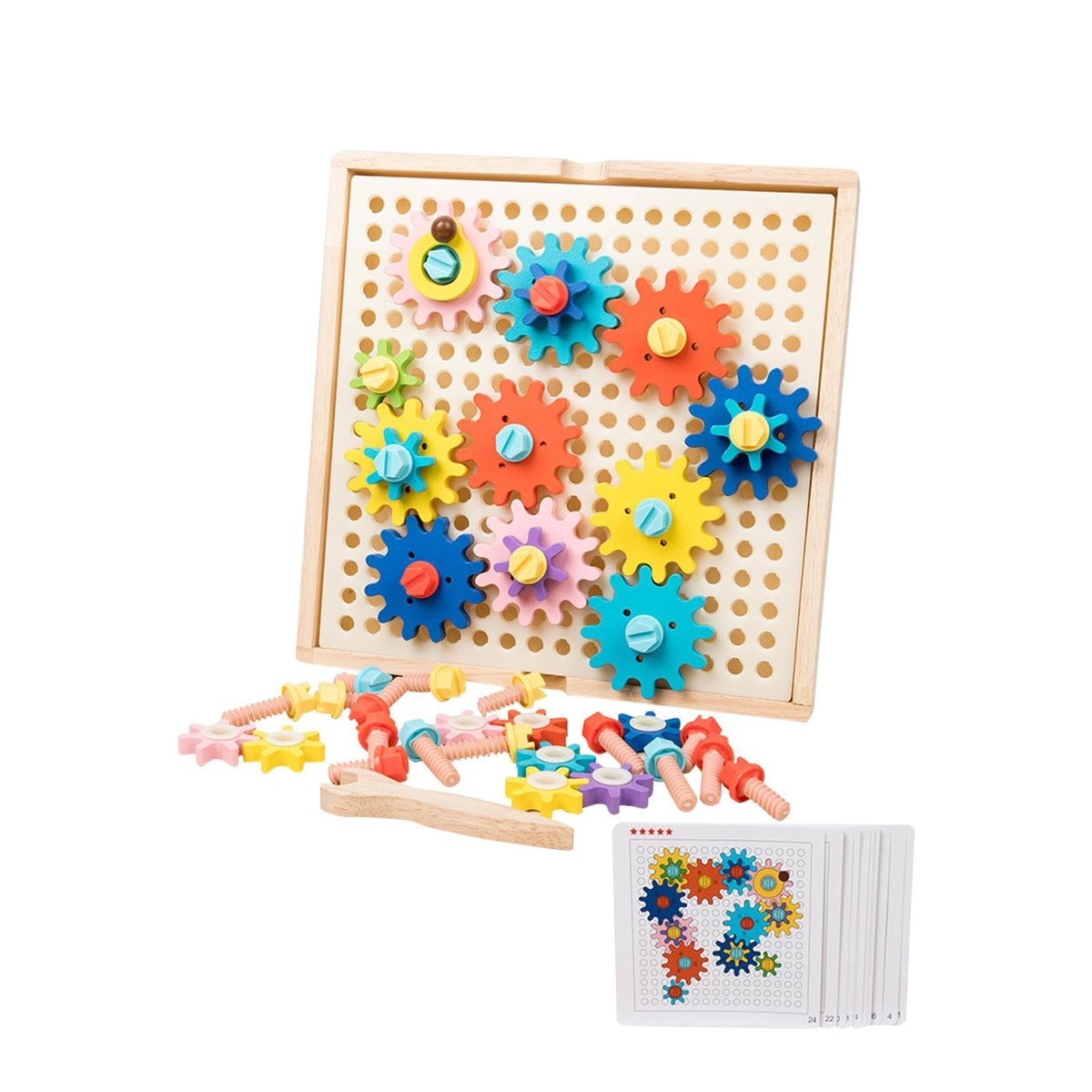 Calandis KidS Building Toys Montessori Gear Game Wooden Toys For Kids Toddlers Party | Wooden & Handcrafted Toys | Preschool To