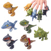 Zwish 6Pcs Biting Finger Dinosaurs Toy Collectibles For Display, Dinosaur Play And Snap On Figure Novelty Creative Theater Puppe