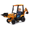 4 In 1 Ride On Excavator, 12V Licensed Jcb Excavator Ride On Toy With Remote Control, Front Loader, Horn And Eva Tires, 4 Transf