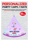 Wow Party Studio Personalised Butterfly Theme Happy Birthday Party Decorations Party Caps/Hats With Birthday Boy/Girl Name 10P
