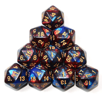 Smartdealspro 10-Pack 20 Sided Dice D20 Polyhedral Dice For Dnd Rpg Mtg Table Game (Color 14)