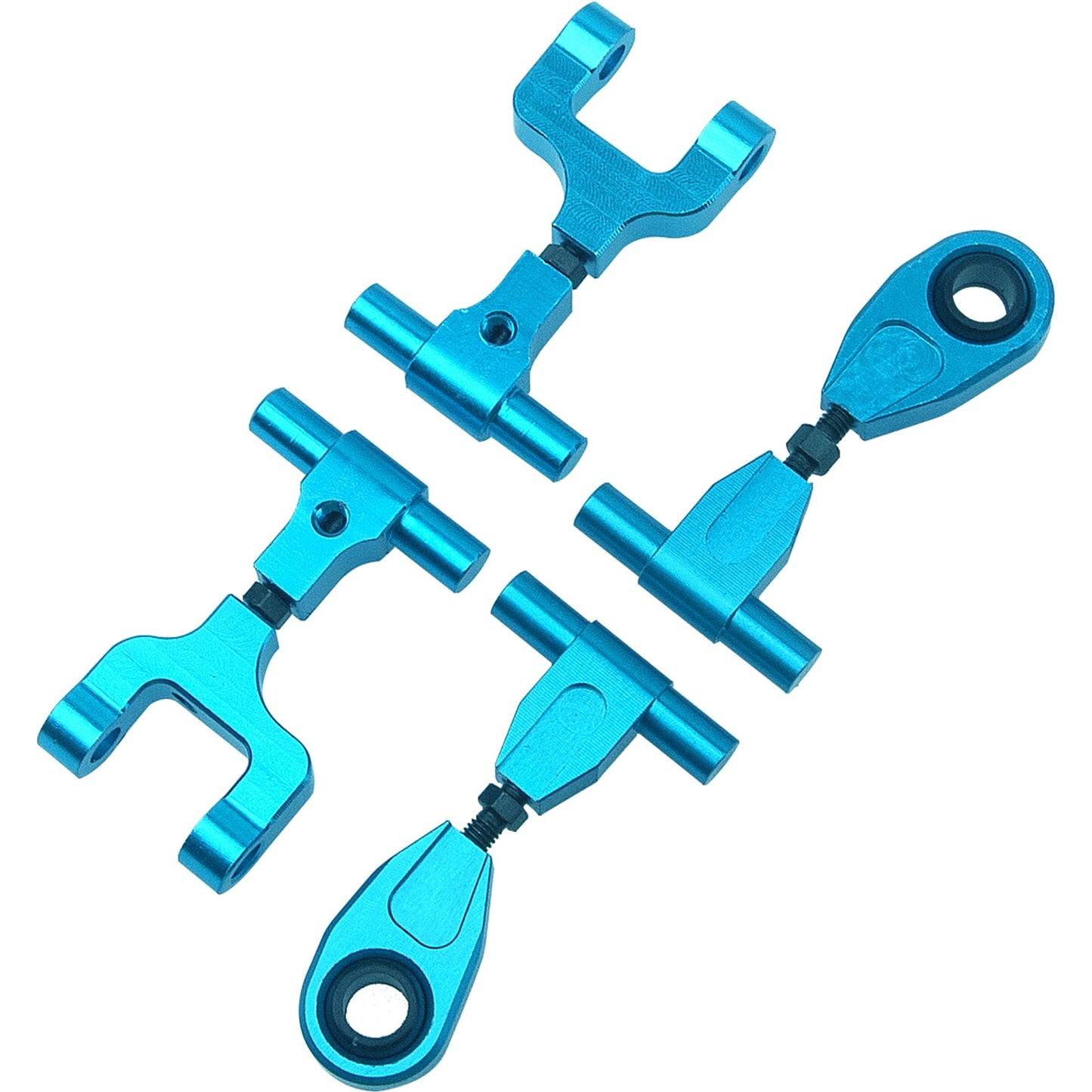 Vgoohobby Aluminum Front Upper & Rear Upper Suspension Arms Swing Arm Set Compatible with Tamiya TT02 1/10 RC On Road Touring Ca