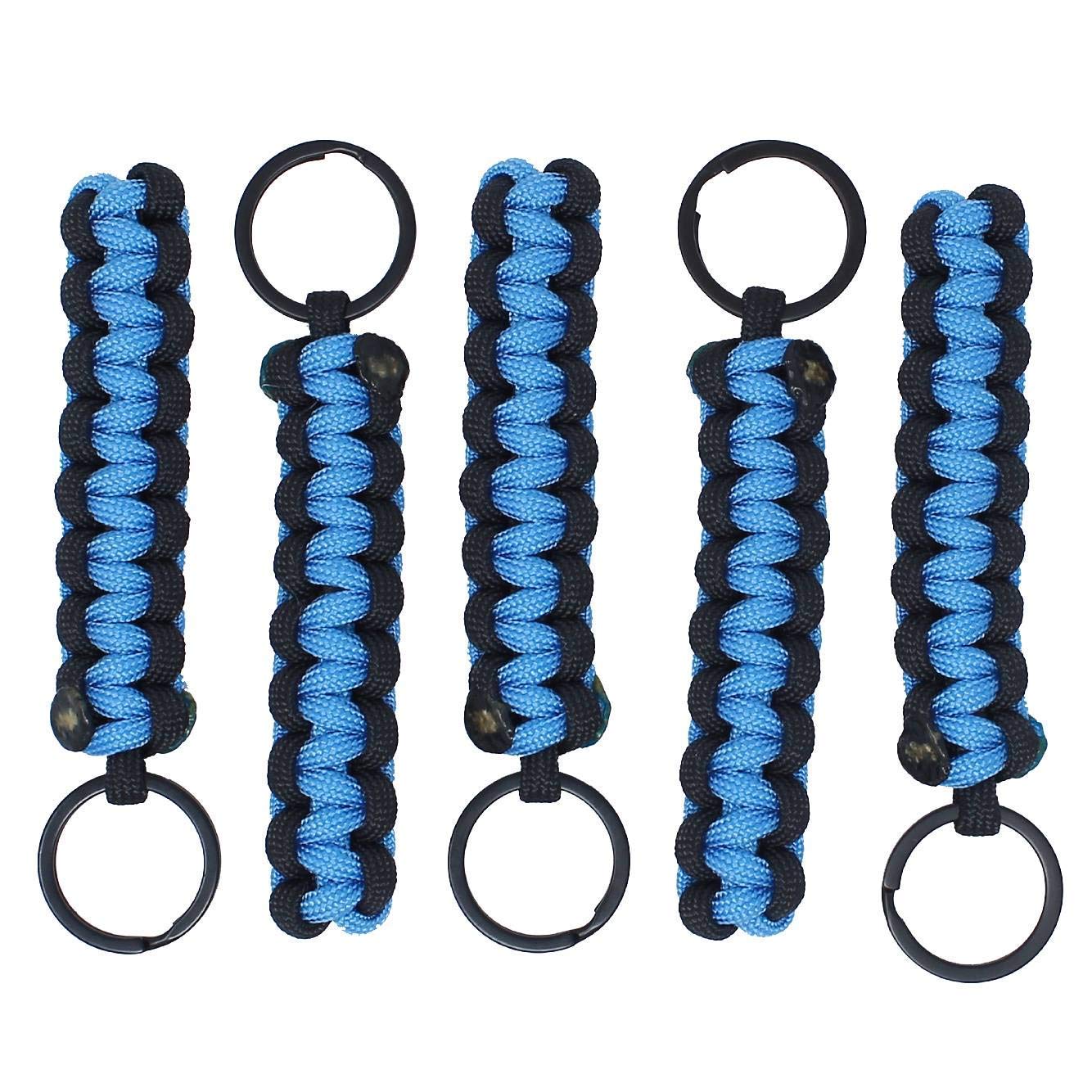 BubbasGarageTv - Large Heavy Duty Paracord Zipper Pulls (Light Blue)