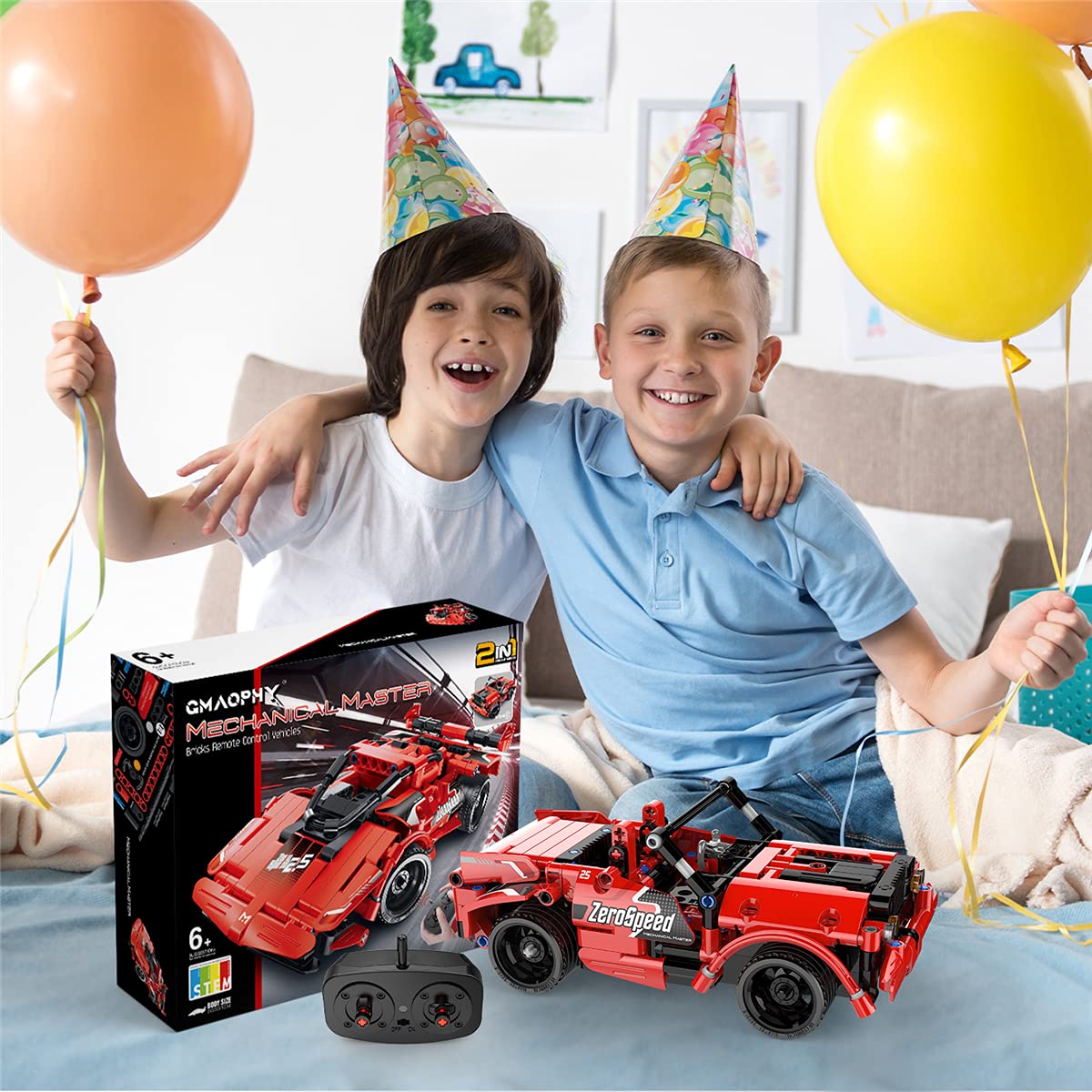 Stem Toy Building Toys Gifts For Age 5, 6, 7, 8, 9, 10, 11, 12 Years Old Kids Boys Girls, 2 In 1 Remote Control Racing Car Building Blocks, 351 Pcs Diy Building Kits, Engineering Construction Toy