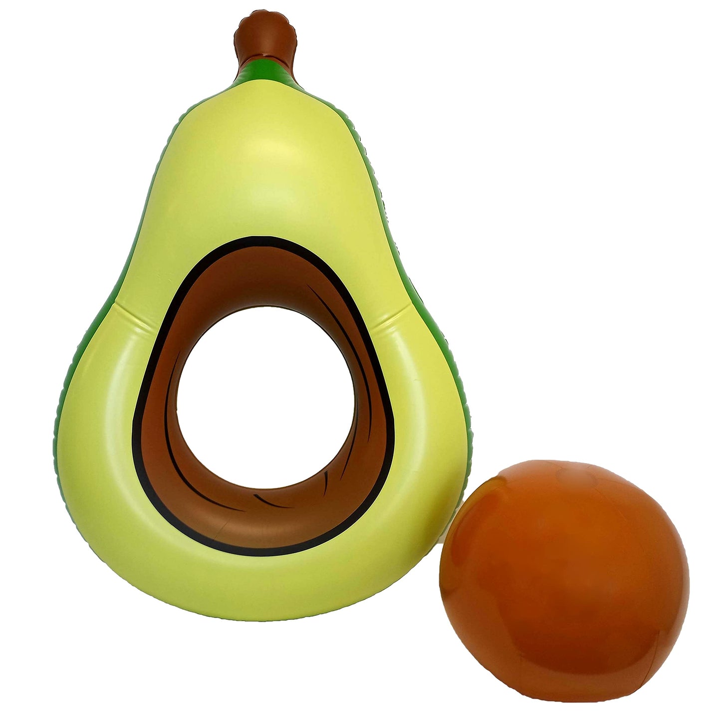 Inflatable Pool Floats - Avocado Pool Raft, Peach Pool Float, Gold Glitter Pool Float (Avocado)