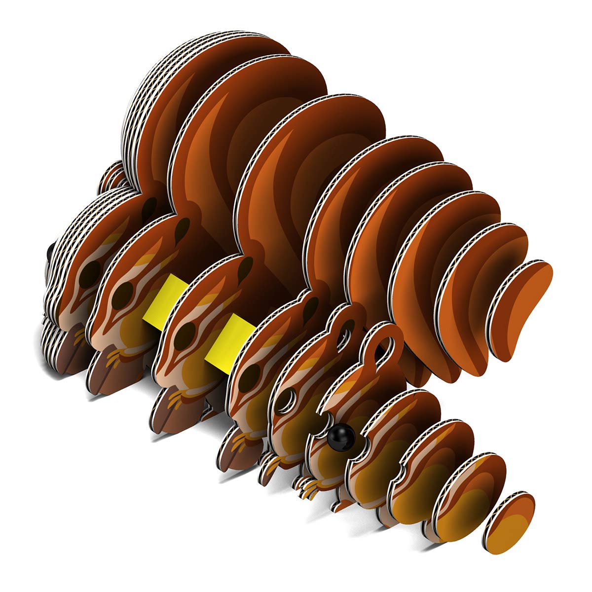 Eugy Chipmunk 3D Puzzle, 24 Piece Eco-Friendly Educational Toy Puzzles For Boys, Girls & Kids Ages 6+
