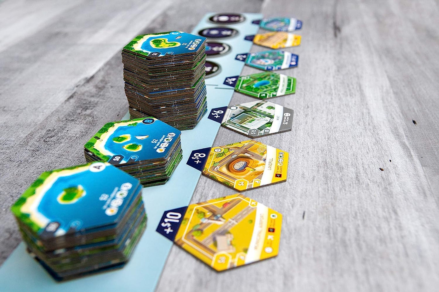 Suburbia, Thematic City Building Strategic Board Game, Tile Laying Board Game, Fun Game For Adults