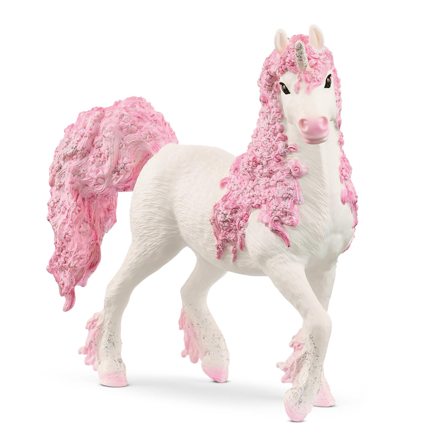 Schleich Bayala - Cute, 6 Flower Unicorn Mare Toy. Pretty, Pink Fantasy Action Figure for Girls and Boys. Fun, Imaginative Play