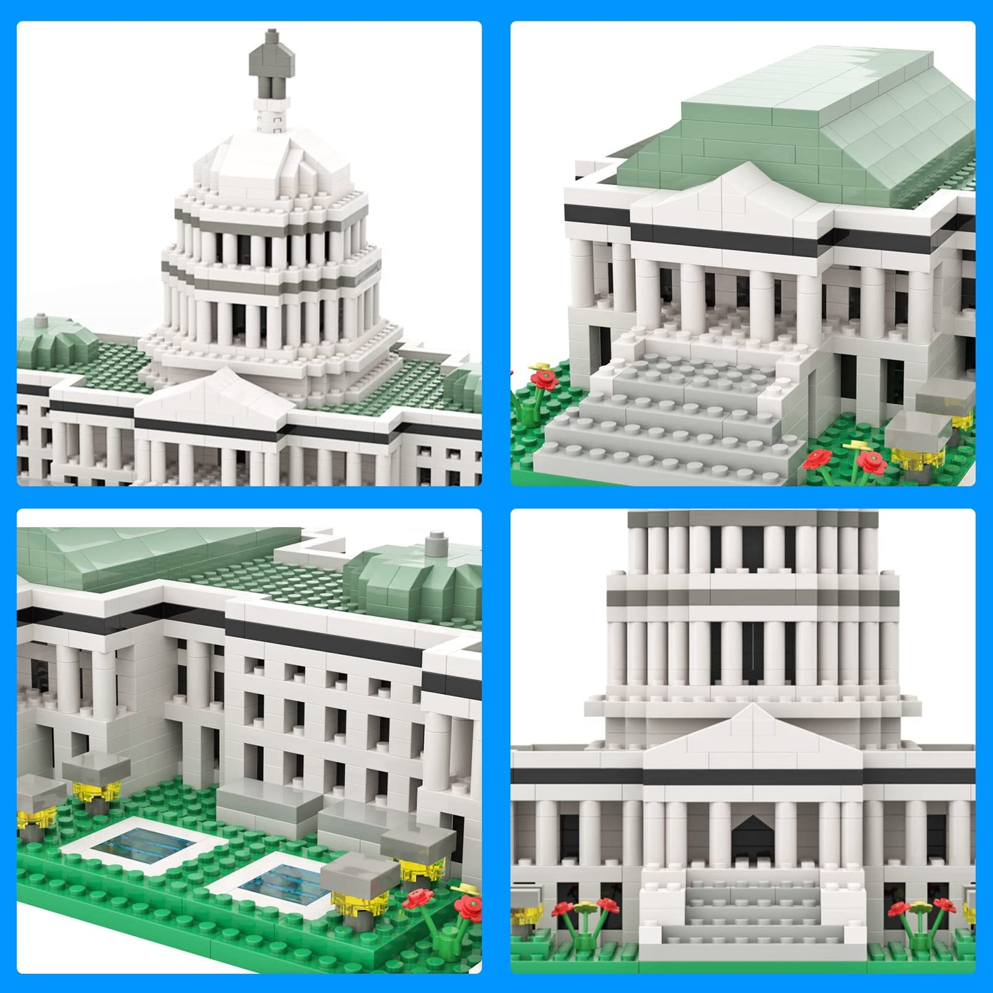 SEMKY Micro Mini Blocks United States Capitol Famous Landmark Model Set (2888Pieces) -Building and Architecture Toys Gifts for Kid and mature-themed