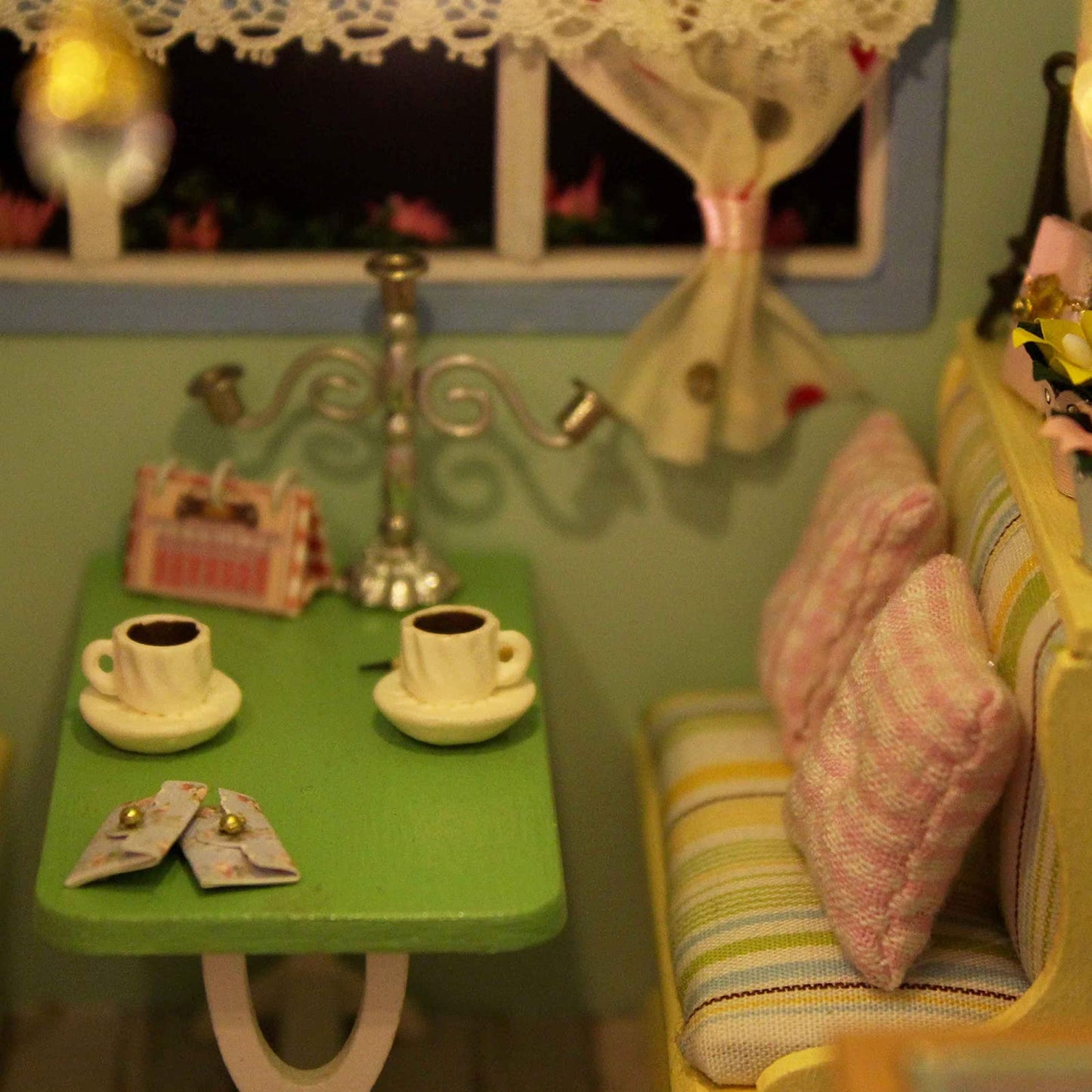 DIY Miniature Doll House Kit CUTEROOM Caravan Doll House Kit with Furniture Mini Wooden Dollhouse Toys for mature-themed Birthday Gift