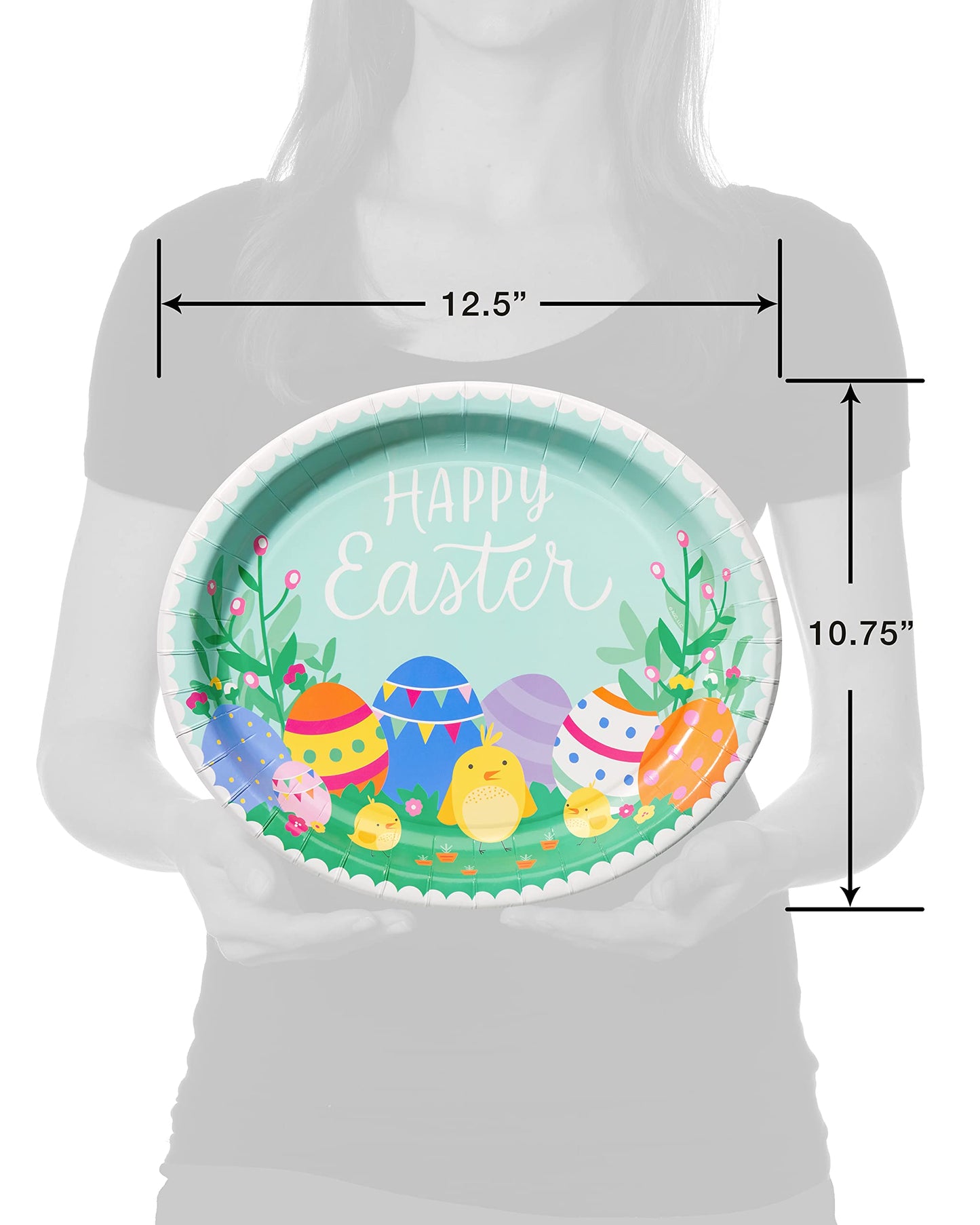 American Greetings 36-Count Paper Dinner Plates, Easter Party Supplies