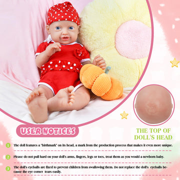 Ivita 14 Inch Realistic Reborn Silicone Baby Dolls Platinum Full Body Silicone Baby Doll Lifelike Newborn Baby Doll Real Life Ba