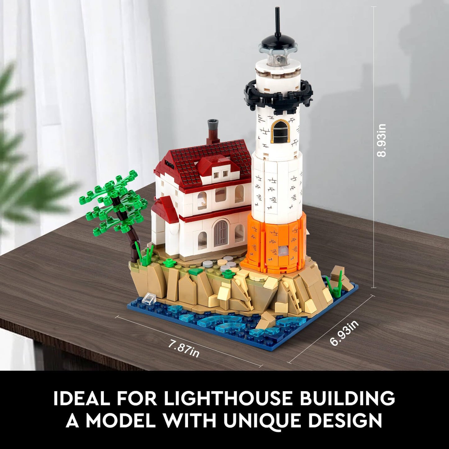 Vziimo Ideas Lighthouse Building Set For Adults And Kids, Creative Stem Architecture, Collection For Boys And Girls Ages 8+ (516 Pieces)