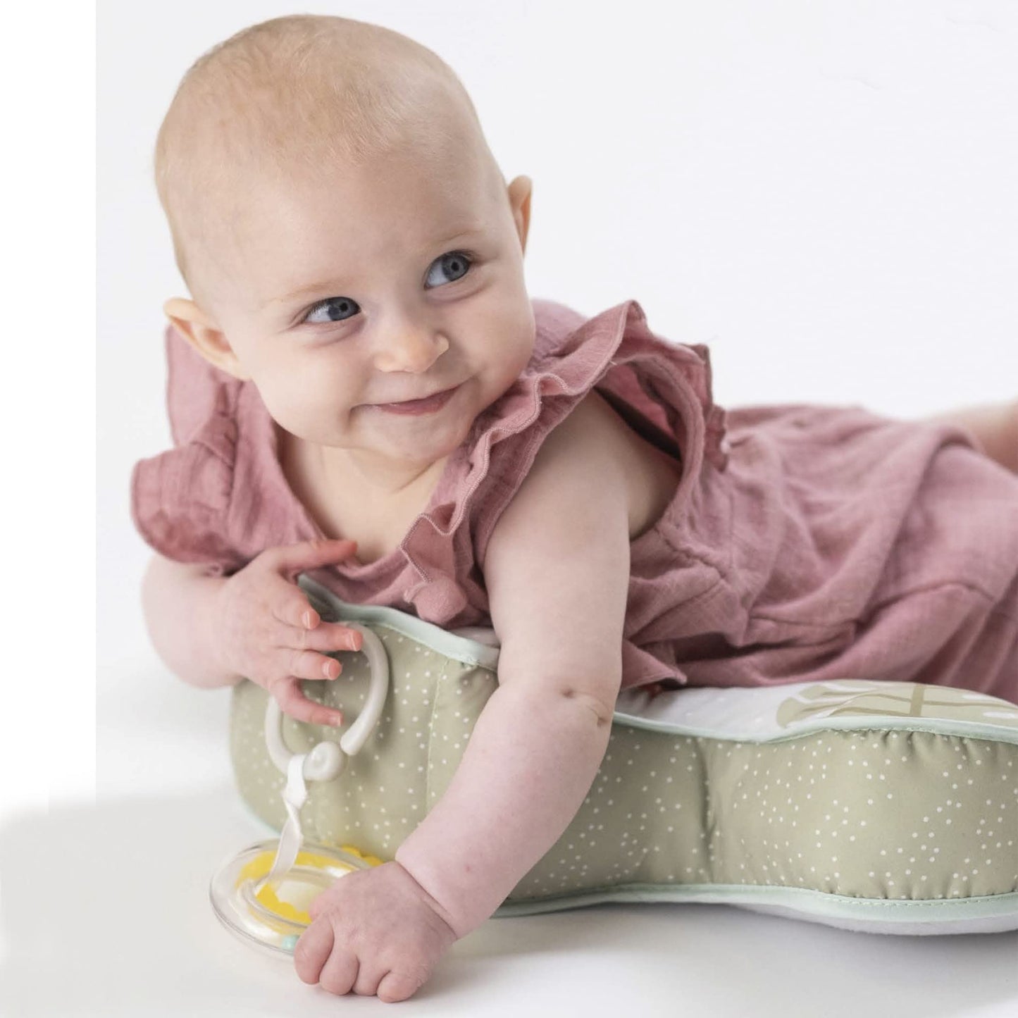 Taf Toys Tummy Time Cushion With Detachable Toys Support For Newborn & Up, Develops Muscles For Crawling Montessori Sensory Craw