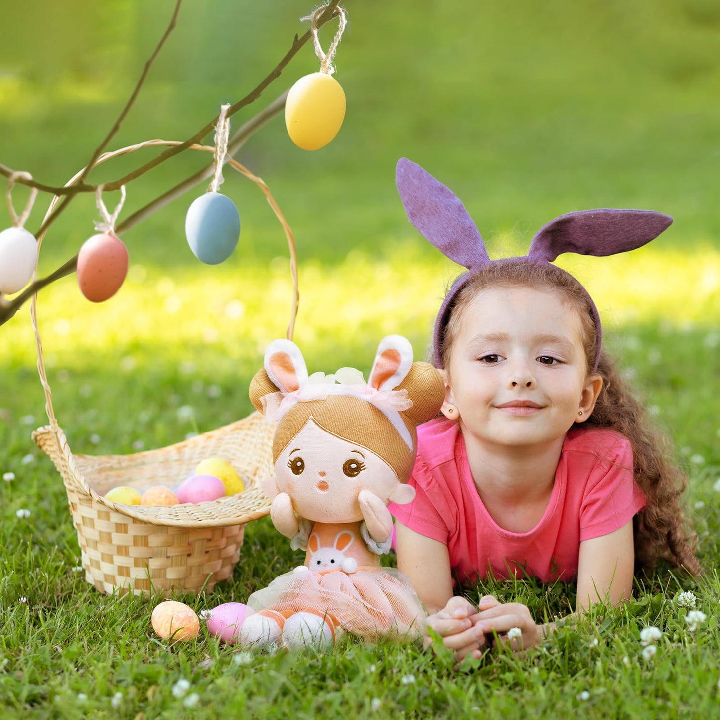 Ouozzz Soft Baby Doll For Girls - My First Baby Doll Birthday Gifts For Girls Plush Rag Dolls Bunny Pink Dress Toy For Toddlers Kids Infants 15'