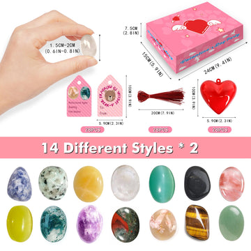 Valentines Day Gem Gifts for Kids, 28 Set Valentines Day Cards for Kids School, Kids Valentine Exchange Gift Classroom Party Fav