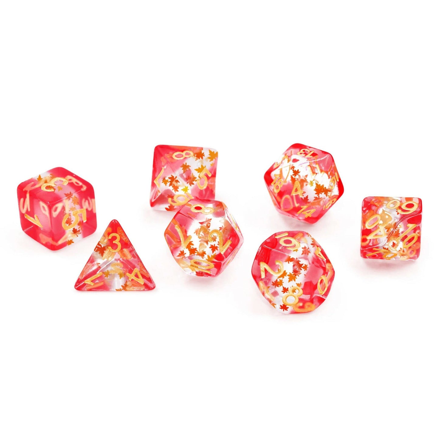 RPG Dice Set (7) - Maple Leaf