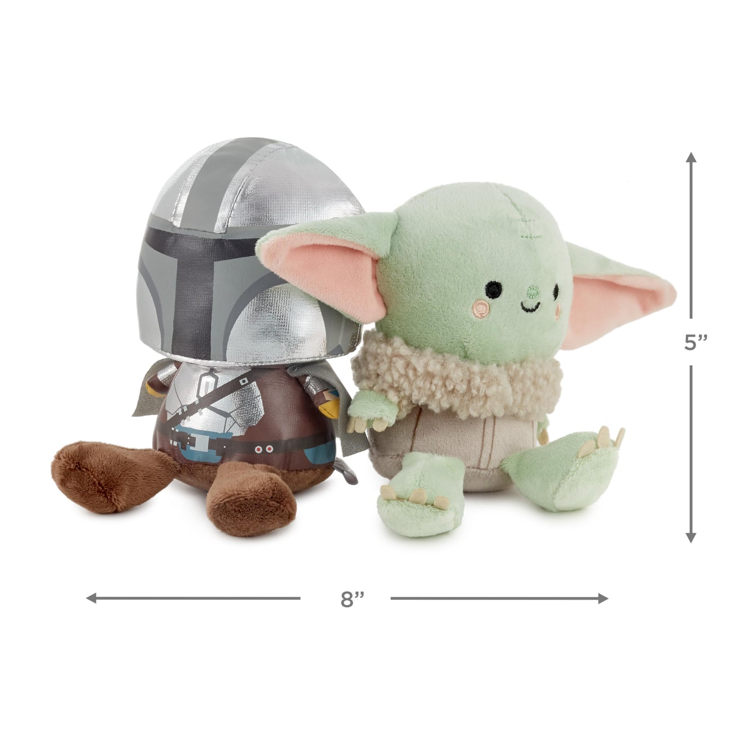 Hallmark Better Together Star Wars The Mandalorian Magnetic Plush Toy (Mando And Grogu) 5' Stuffed Toys, Gifts For Kids And Fans