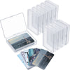 Queekay 36 Pieces Playing Card Box Case Trading Card Storage Organizer 3.8 X 2.7 X 0.8 Inch Clear Case Empty Plastic Storage Box