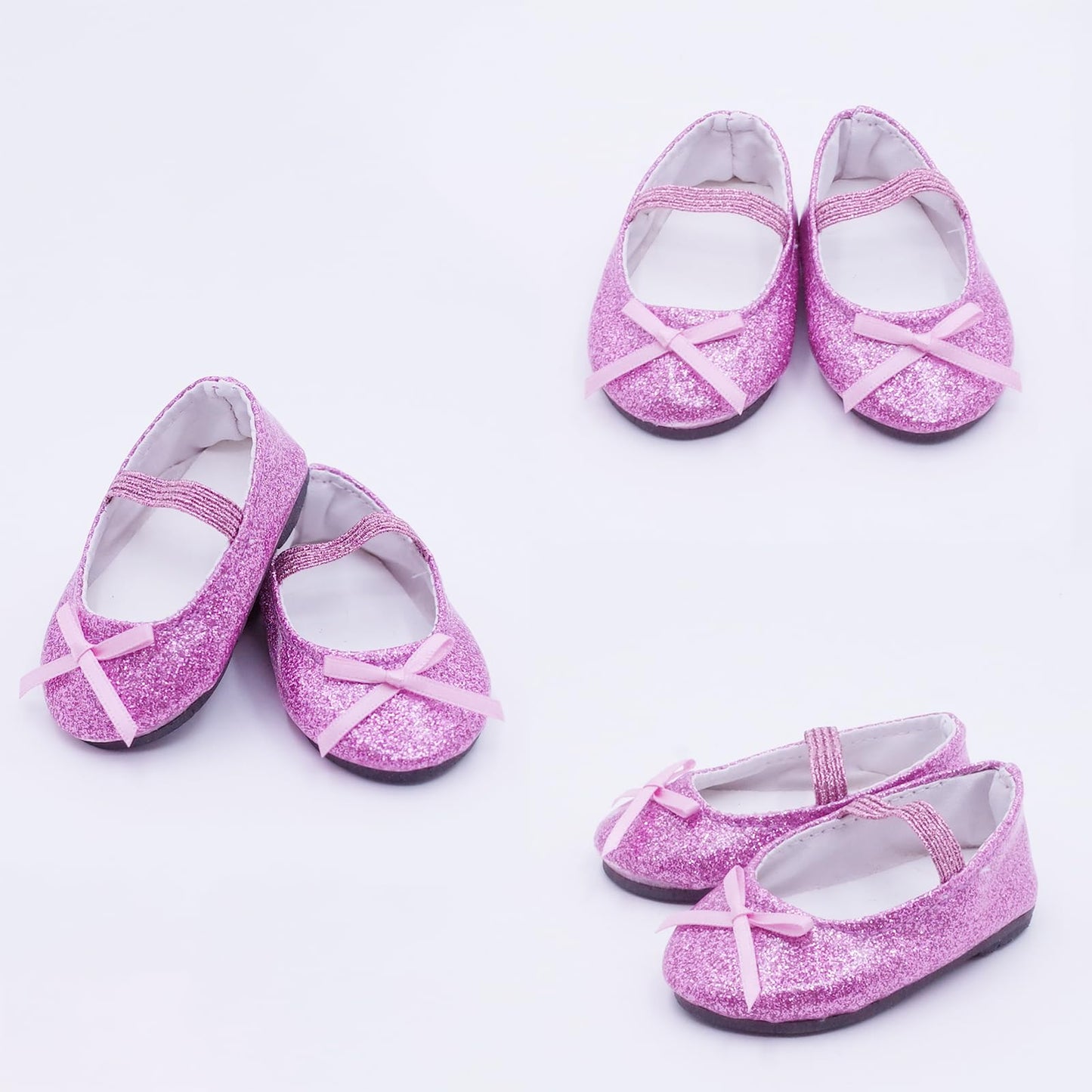 Etistta 7 Pairs Of Glitter Doll Shoes Fits For 18 Inch Doll Shoes American Dolls Sparkle Doll Shoes Princess Accessories