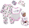 TatuDoll Reborn Baby Girl Doll Clothes Set - 5 Piece Elephant Outfits for 20-22 Inch Dolls, Perfect Newborn Accessories
