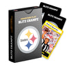 Blitz Champz Pittsburgh Steelers- Official NFL Playing Cards & Pittsburgh Steelers Gifts for Men & Women, Fun Travel Card Games
