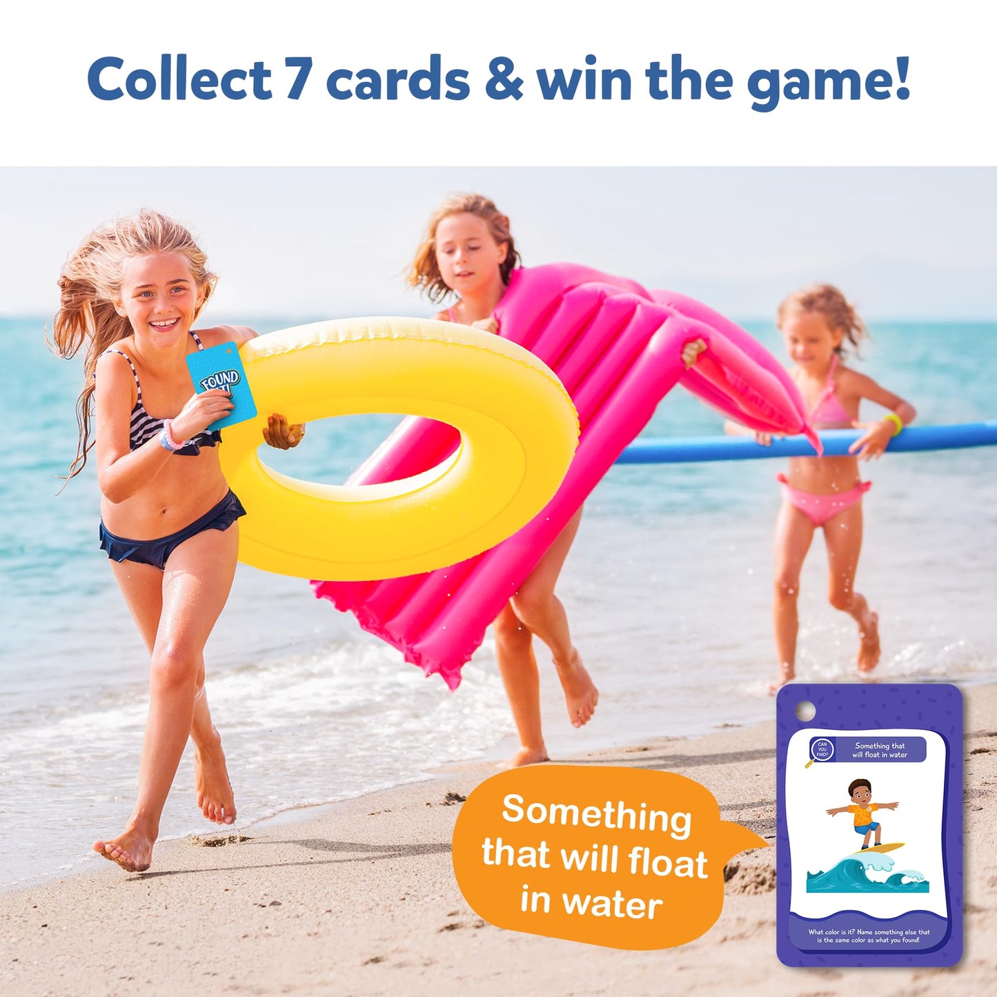Skillmatics Scavenger Hunt Card Game - Found It Beach, Outdoor Learning Toys, Perfect For Boys, Girls And Families Who Love Board Games, 50 Waterproof Cards, Travel Game, Gifts For Ages 4, 5, 6, 7