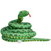 BRINJOY Giant Snake Plush Toy - 149" Lifelike Jumbo Animal - Green Cotton Stuffed Animal for Kids - Perfect Gift for Birthdays & Parties