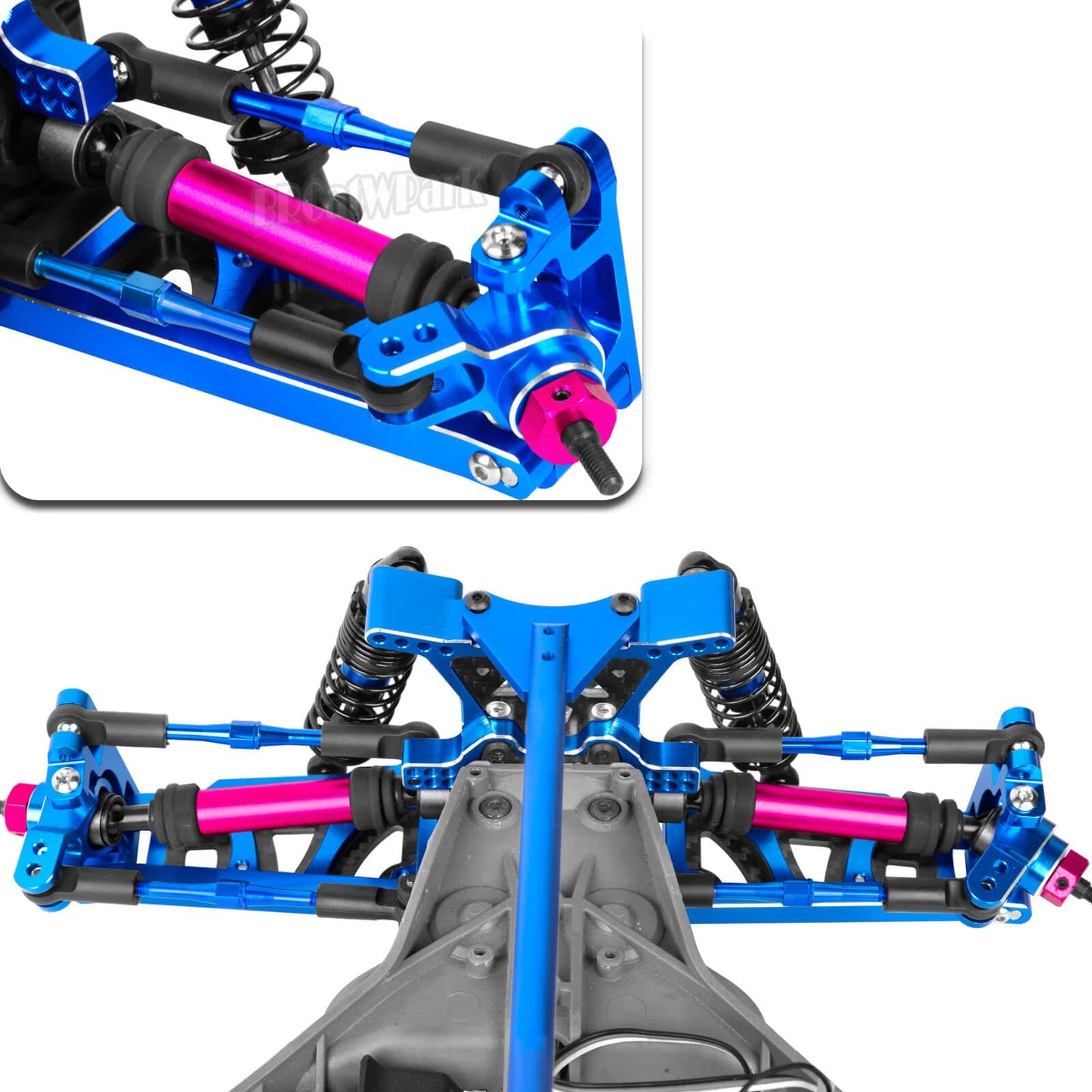 BRCatWPark Drive Shaft Axles Upgrades Part for 1/10 Slash 4X4 VXL/Rustler 4X4 VXL/Stampede 4WD VXL,RC Steel #45 Front & Rear 4Pc
