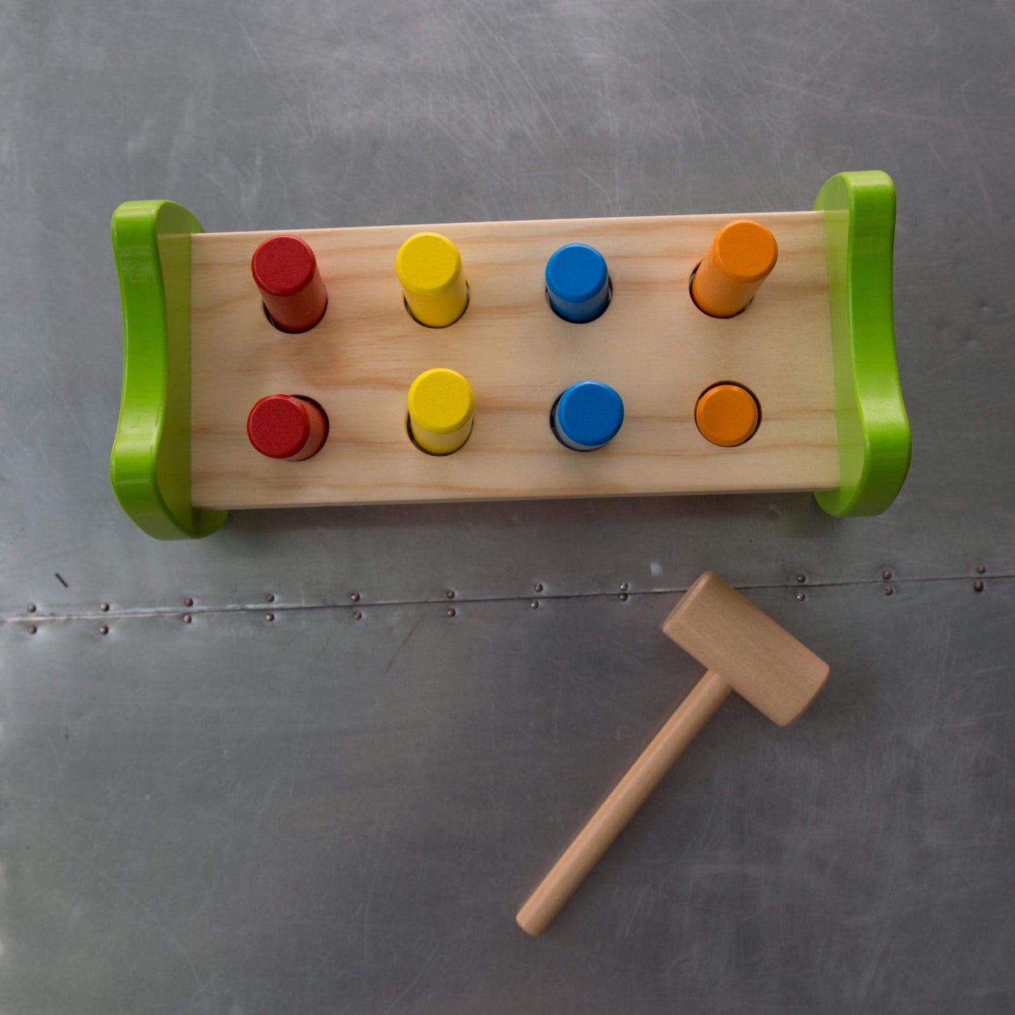 Fat Brain Toys Pound & Tap Hammer Bench - Wooden Fine Motor Skill Toy For Toddlers