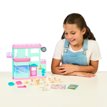 Little Live Pets Mama Surprise Families Pet Vet Playset Baby Care Clinic Animal Hospital Play Set 3 Puppies Accessories Vet Toy Gifts for Kids 5+