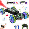 JAMIEWIN Remote Control Car Kids Toys, 4WD RC Drift Car Toy Cars,Gesture Sensing RC Stunt Car with Music Lights Sprayer,Double-S