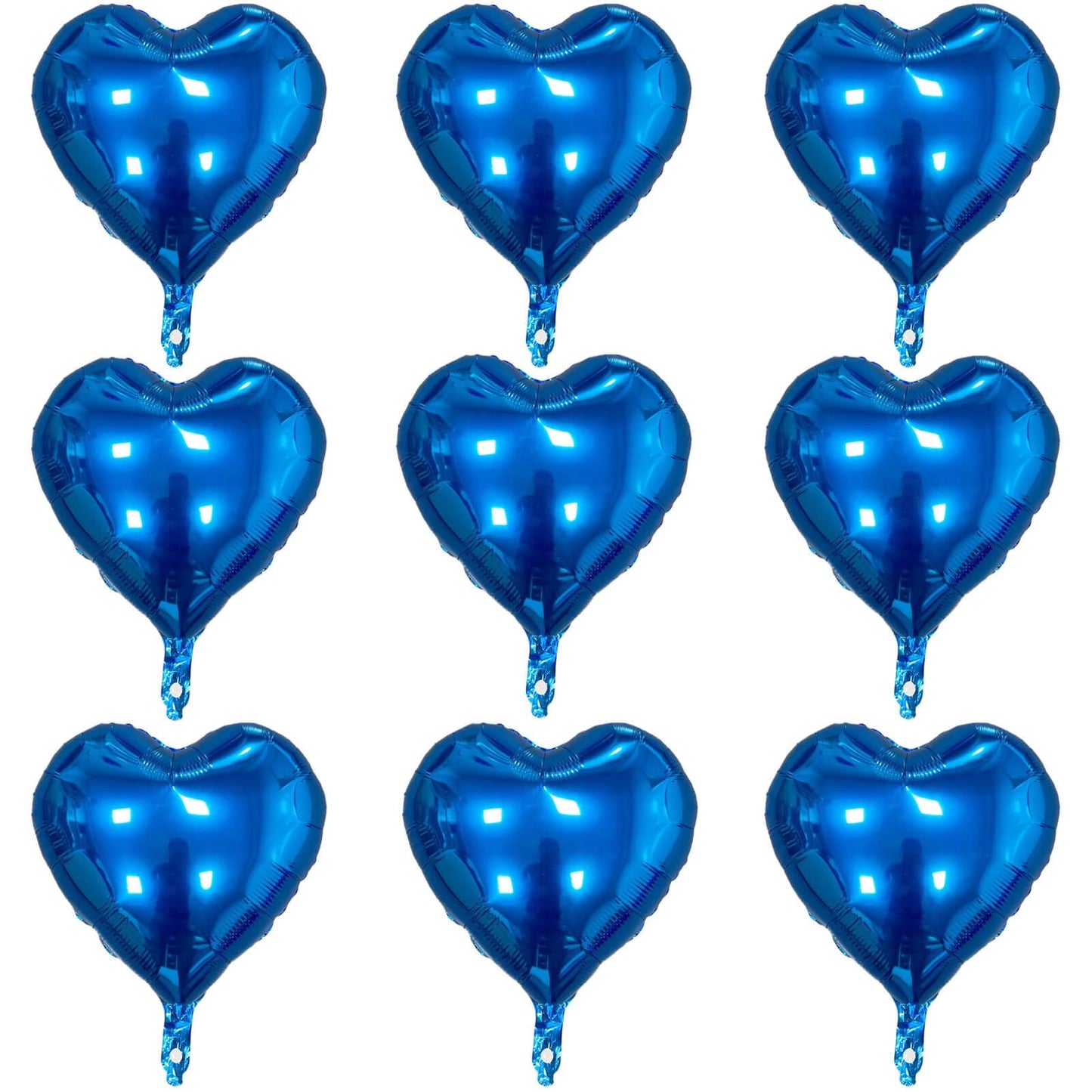 Blue Heart Shaped Balloons Pack Of 10,18 Inch Love Valentine Balloons Heart Romantic Balloons For Valentines Day Propose Marriag