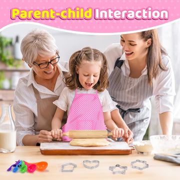 Kids Apron Kitchen Toys 20Pcs: Educational Toys Cooking Baking Set with Cookbook, Kids Chef Hat Role Play Dress up Clothes, Idea