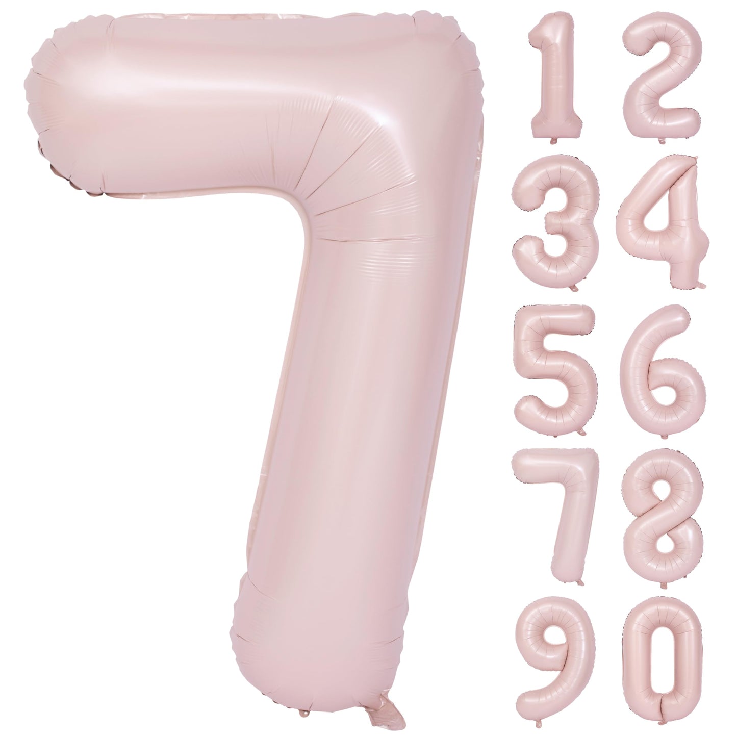 40 In Matte Pink Number Balloons Helium Foil Mylar Balloon Birthday Party Banquet Decoration Digital 7