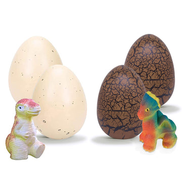 Class Collections Surprise Growing Dragon And Dinosaur Hatch Egg Kids Novelty Toy - Pack Of 4, Brown