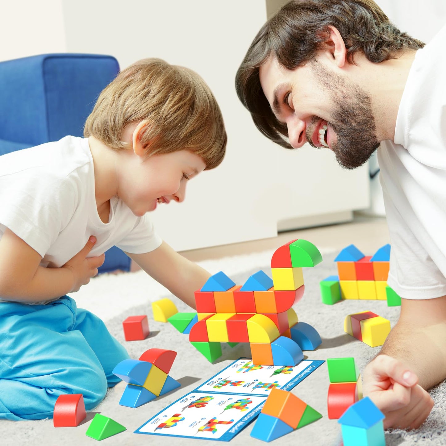 Veneibe 48 PCS Colorful Magnetic Building Blocks - Educational Sensory Toy for 3D STEM Learning, Montessori Gift for Ages 3+ Kids