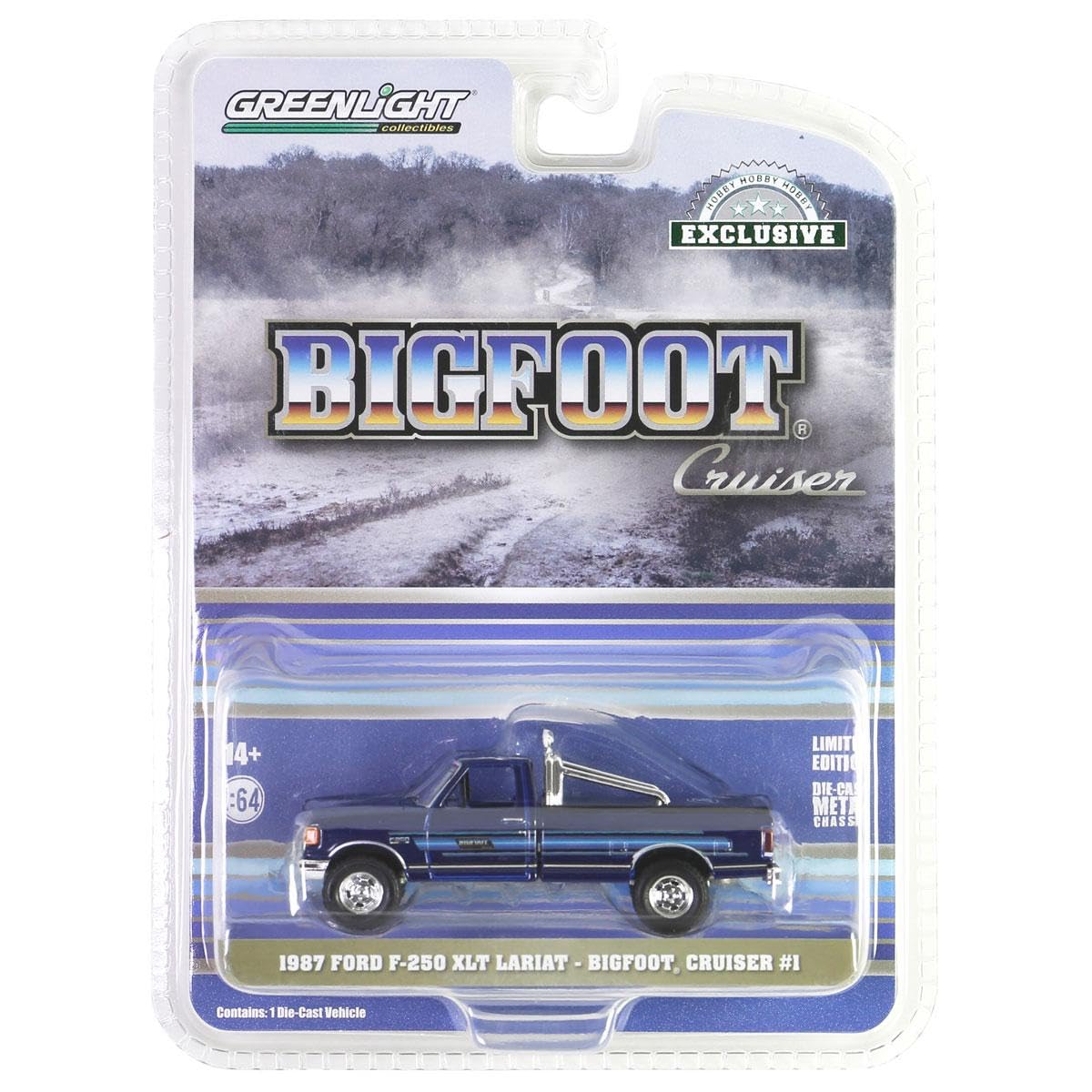 Greenlight 1/64 1987 Ford F-250 XLT Lariat Bigfoot Cruiser 1 Scherer Truck 30433