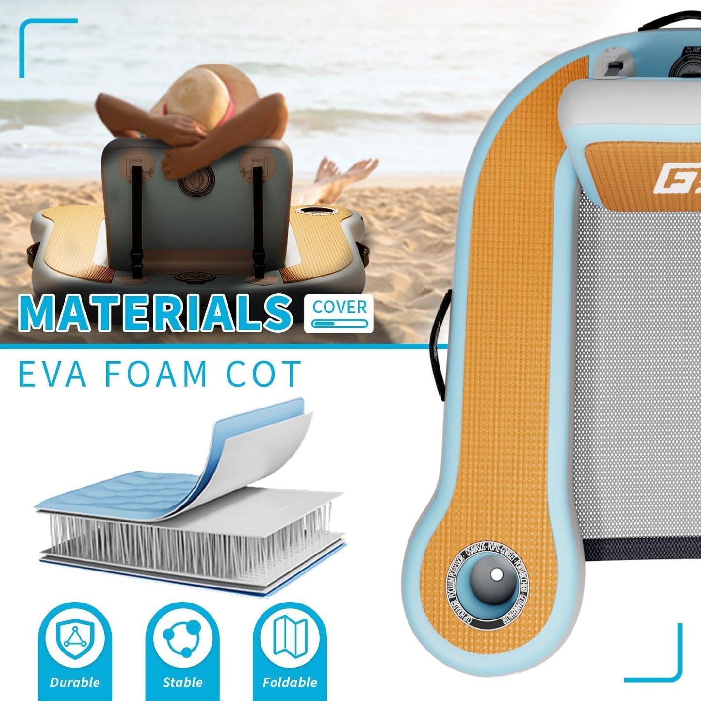 Floating Pool Chair & Inflatable Floating Bar Set (1 Chair + 1 Bar)