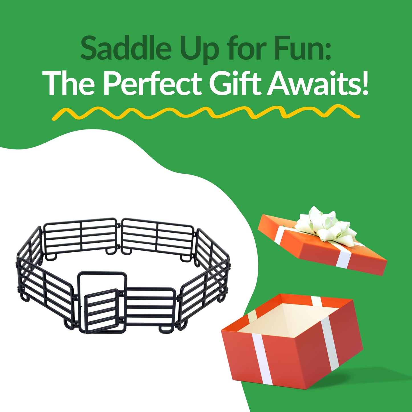 Big Country Toys 7-Piece Corral Fence Panel Set - 1:20 Scale - Farm Toys - Toy Fence Panels