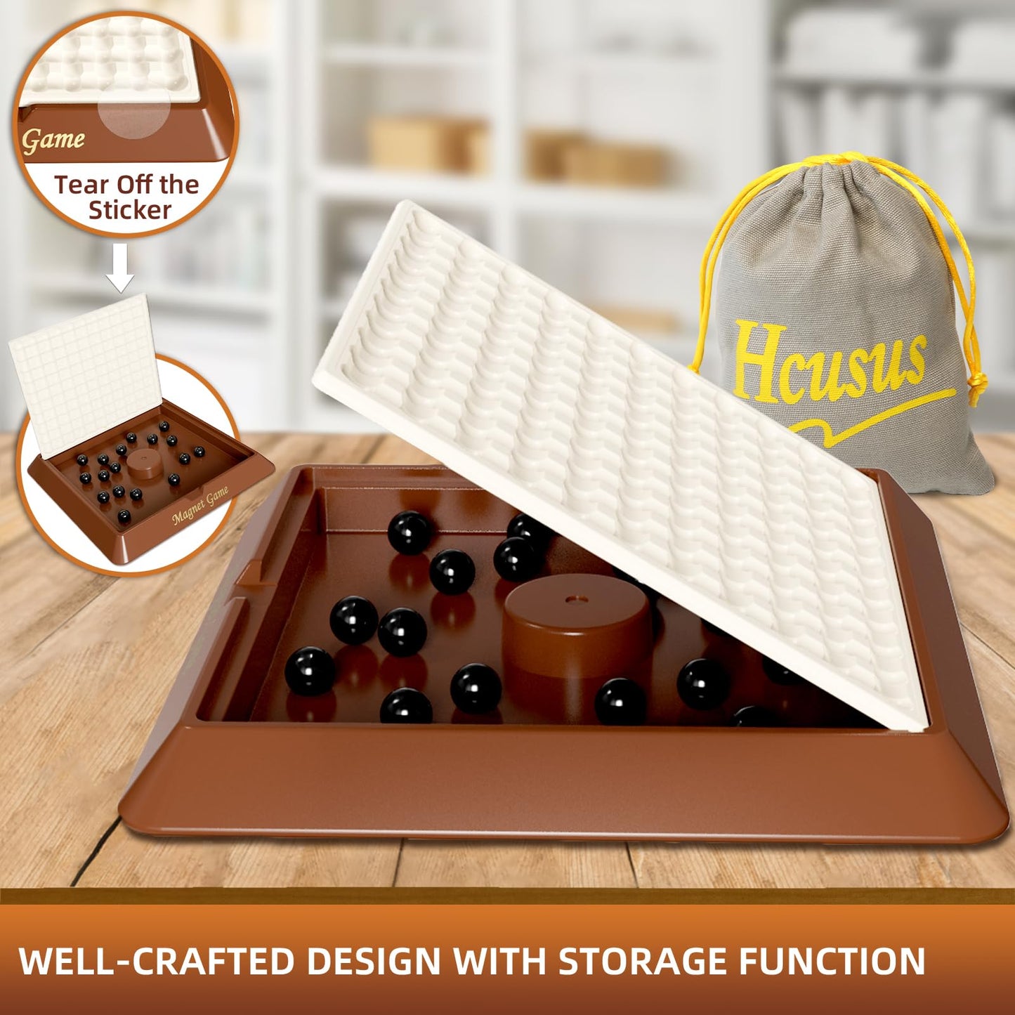 Magnetic Game Chess, Magnet Games For Adults And Kids With Storage Board, Magnet Chess Game With Stones, Board Game For Family G