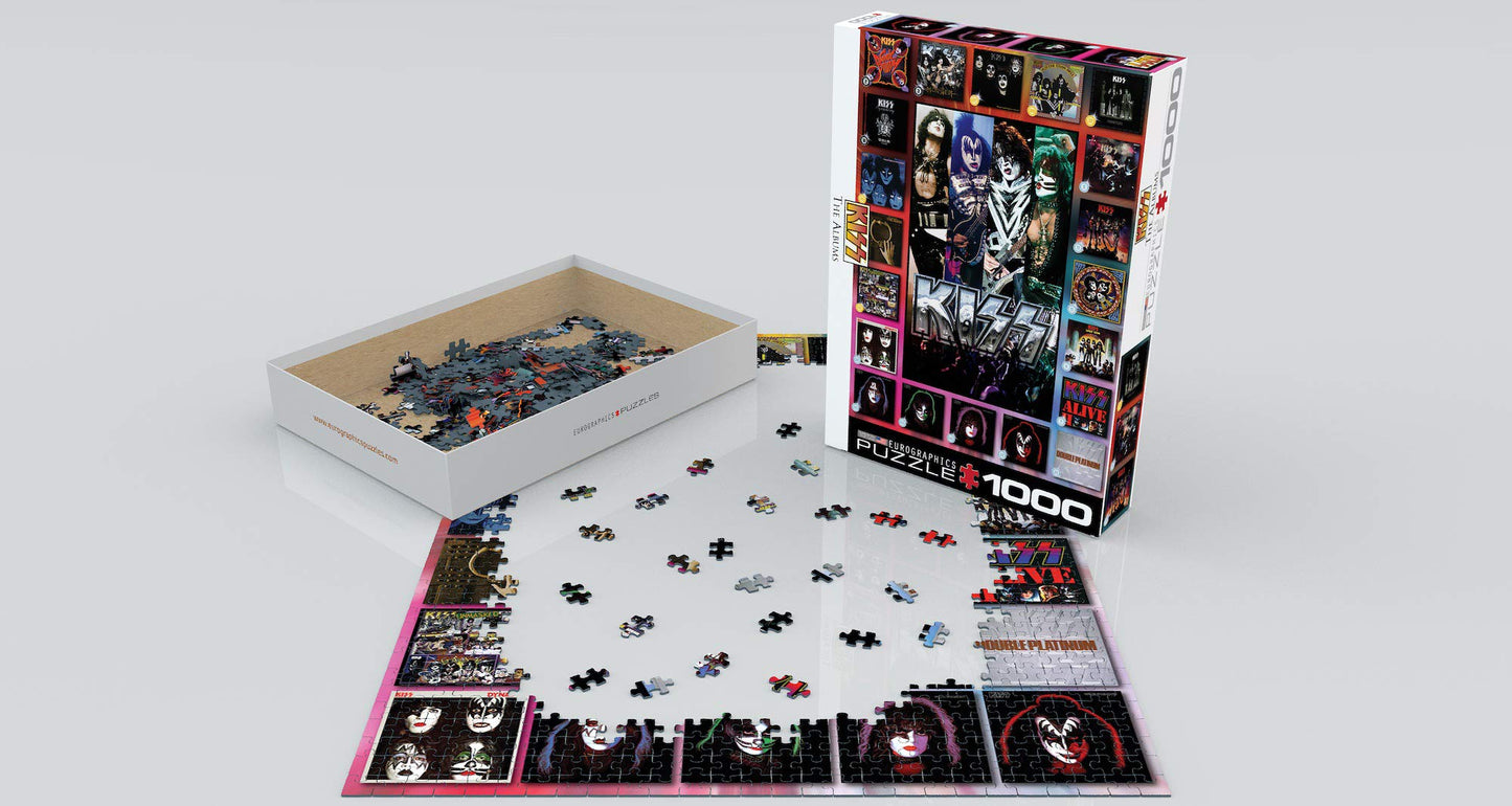 Eurographics Kiss The Albums 1000-Piece Puzzle , Black