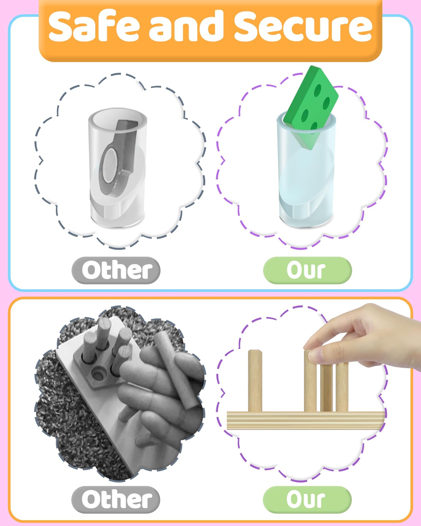 Montessori Toys For 1 2 Year Old Boy Girl, Toddler Toys Age 1-2, 1 2 Year Old Boy Girl Birthday Gifts, Education Toddler Puzzles