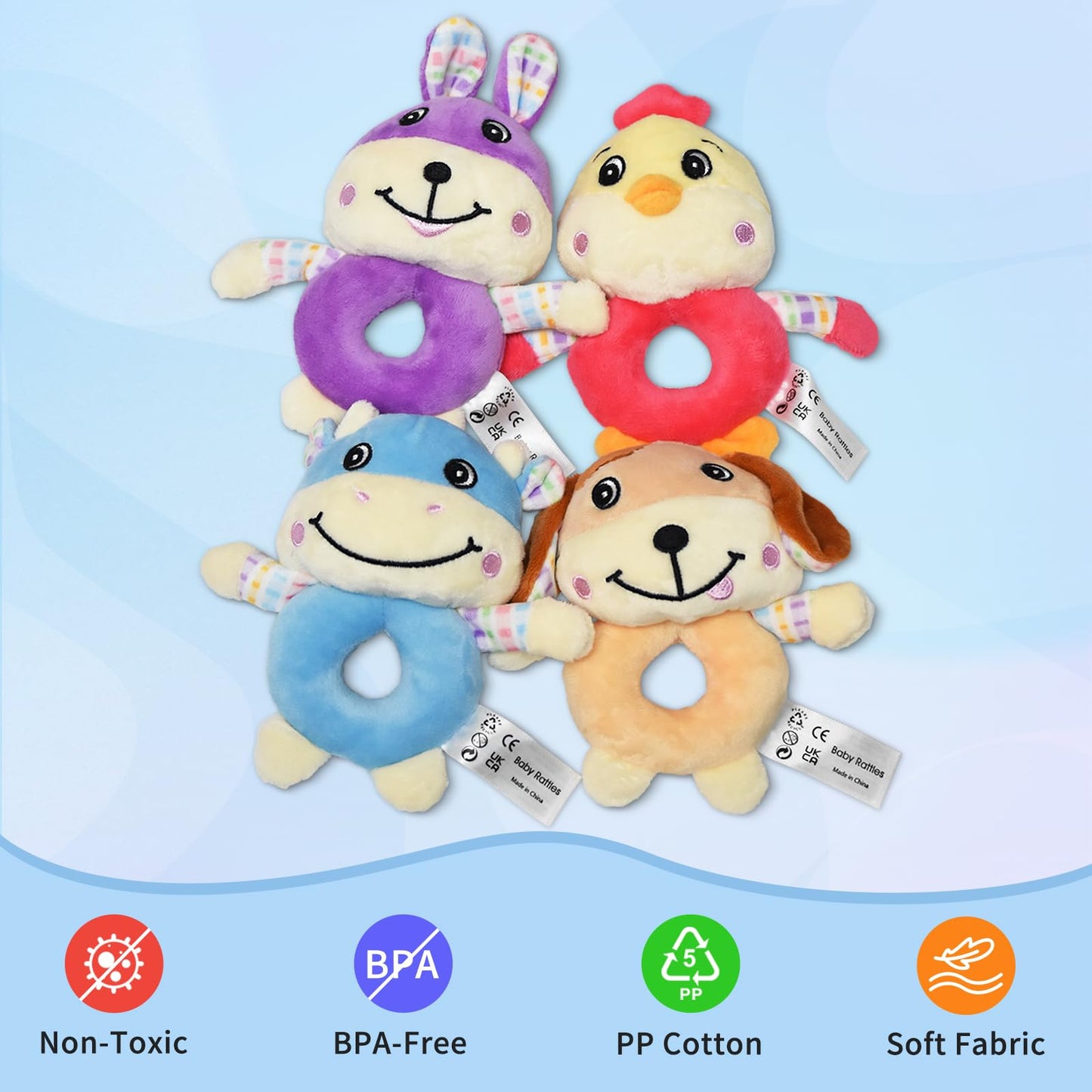 Blppldyci Baby Toys Infant Sensory Games Car Seats Stroller Crib Activities Montessori Learning Education Travel Essential Birth